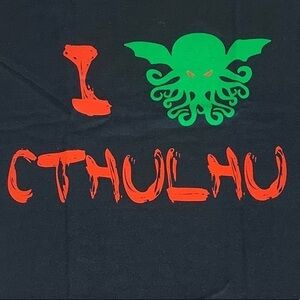 H.P. Lovecraft I Love Cthulu black t shirt new